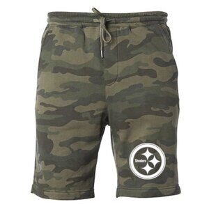NEW Pittsburgh Steelers Fleece Sweat Shorts Pants FOREST WOODLAND CAMO
